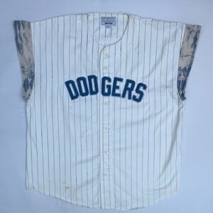 Vintage Starter Los Angeles Dodgers MLB Pinstripe Baseball Jersey XL